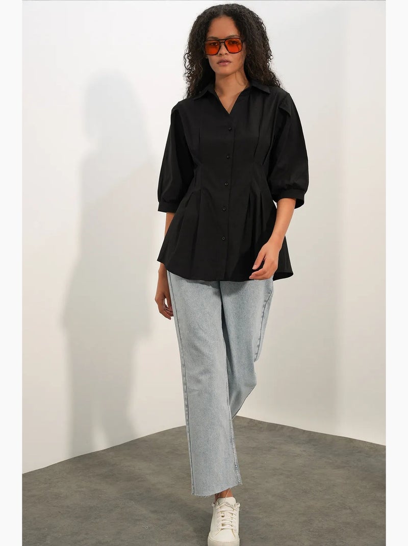 Camicia da donna in misto cotone bdart Nero - Kiabi