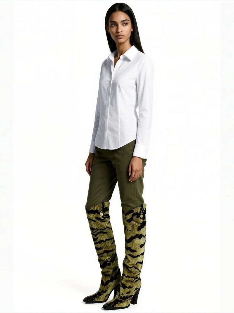 Camicia da donna in misto cotone busem Bianco - Kiabi