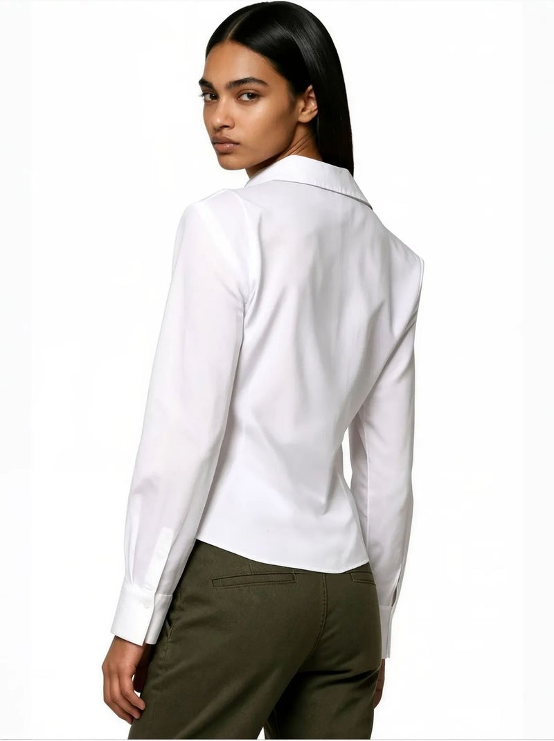 Camicia da donna in misto cotone busem Bianco - Kiabi