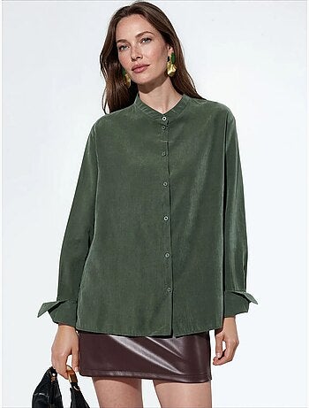 Camicia da donna in misto tencel busem