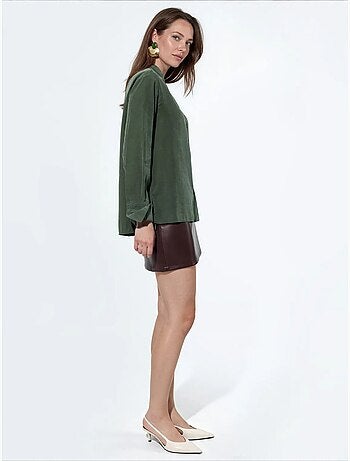 Camicia da donna in misto tencel busem