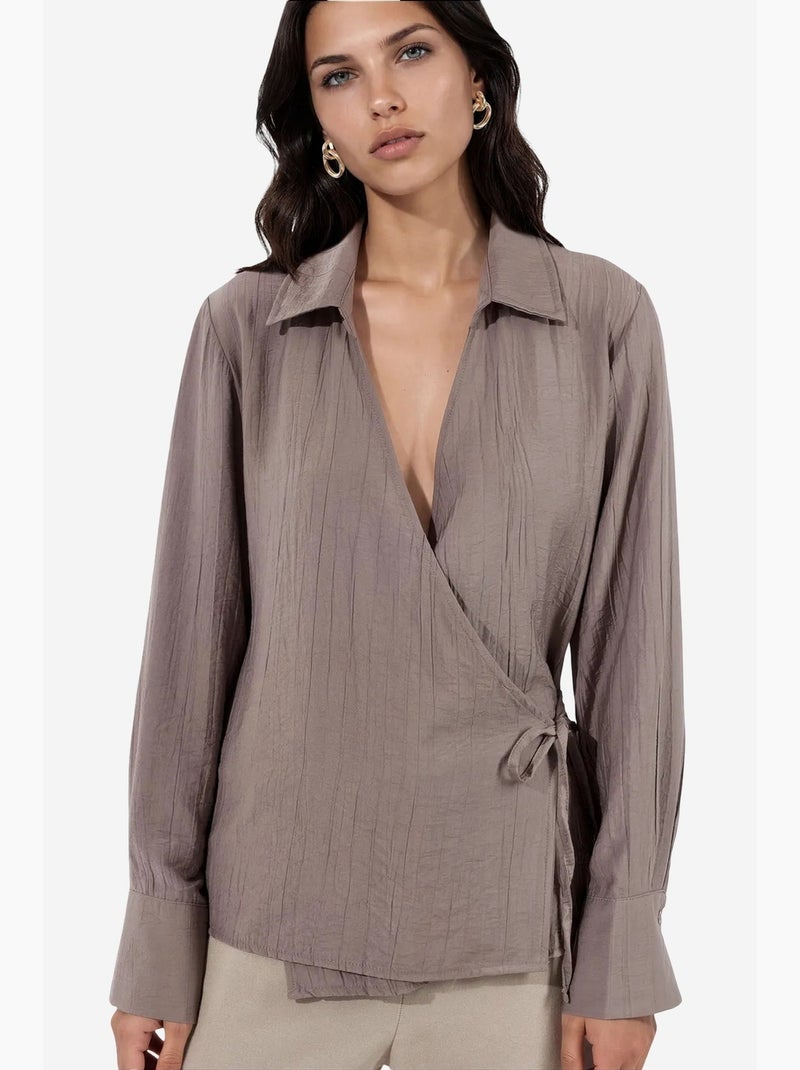 Camicia da donna in poliestere busem Tortora - Kiabi