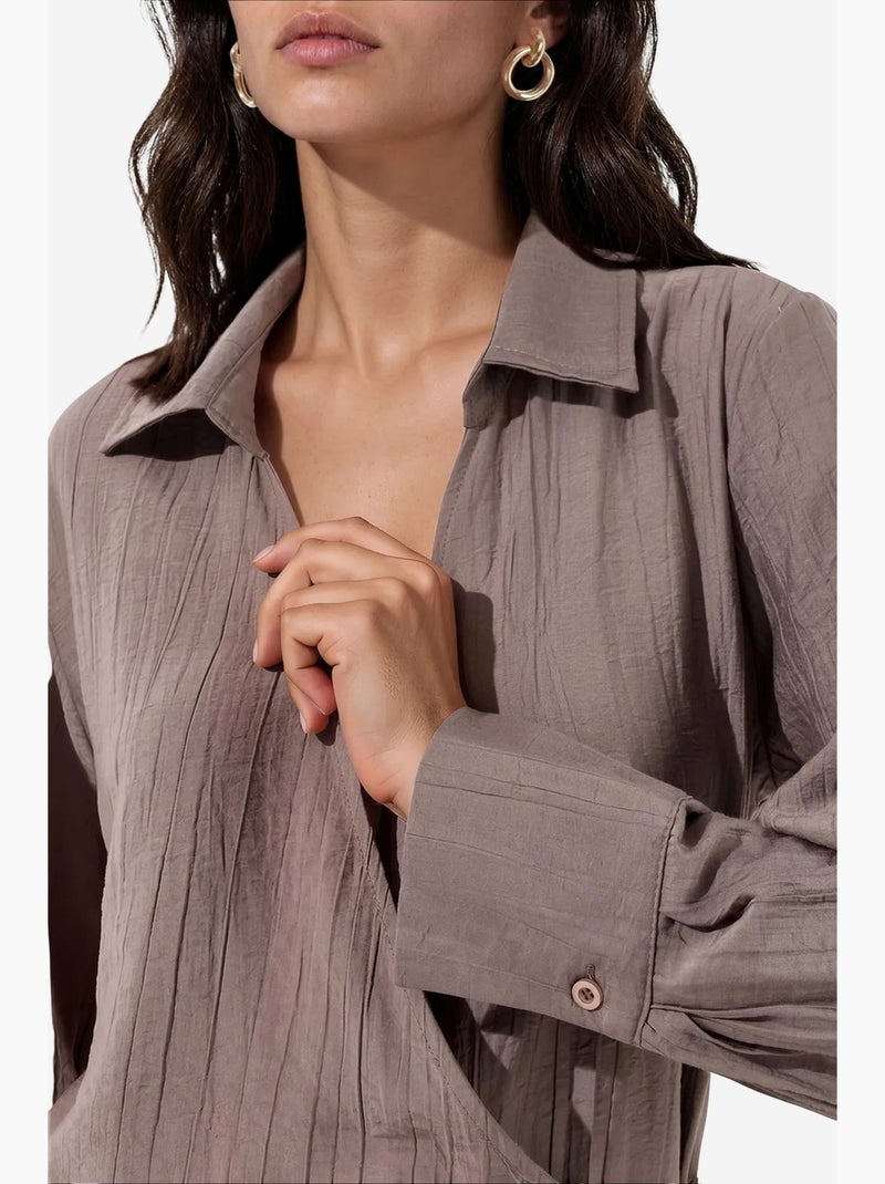Camicia da donna in poliestere busem Tortora - Kiabi