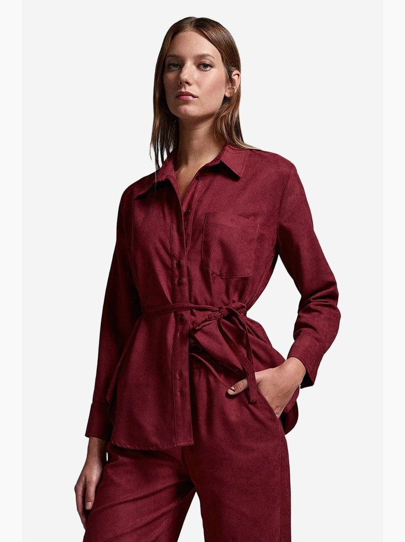 Camicia da donna in poliestere e viscosa dilvin Rosso bordeaux - Kiabi