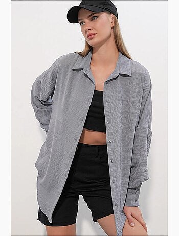 Camicia da donna in poliestere elasticizzato bdart