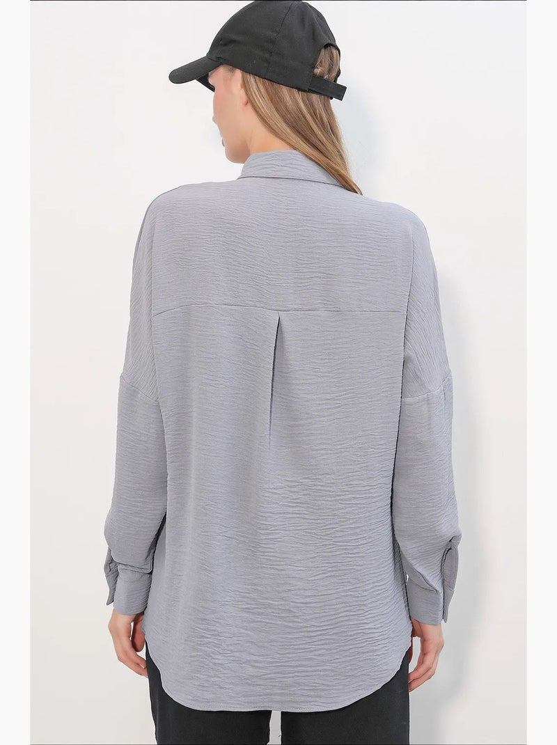 Camicia da donna in poliestere elasticizzato bdart Grigio - Kiabi