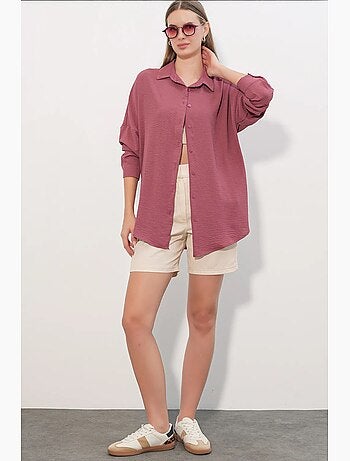 Camicia da donna in poliestere elasticizzato bdart