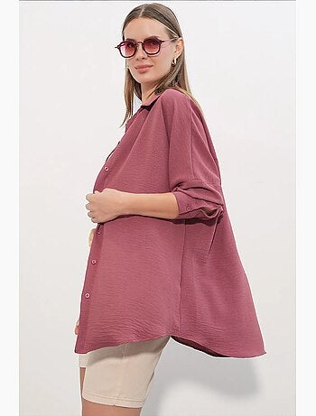 Camicia da donna in poliestere elasticizzato bdart