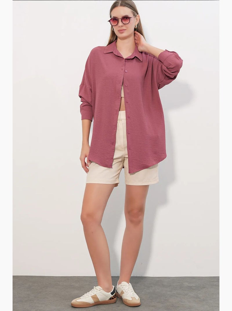 Camicia da donna in poliestere elasticizzato bdart Malva - Kiabi