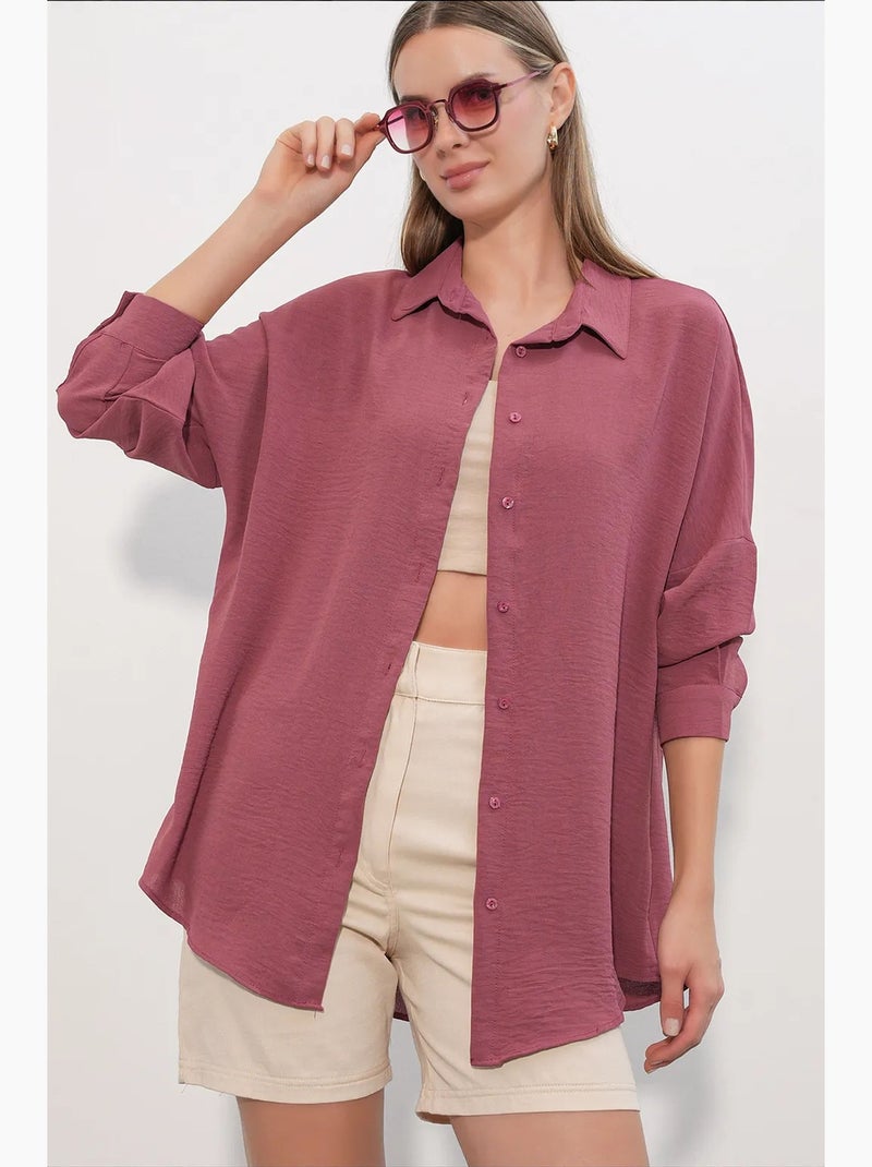 Camicia da donna in poliestere elasticizzato bdart Malva - Kiabi