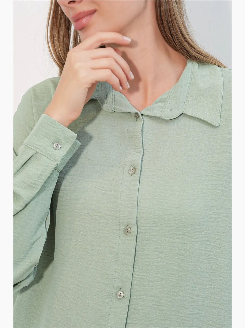 Camicia da donna in poliestere elasticizzato bdart Verde menta - Kiabi