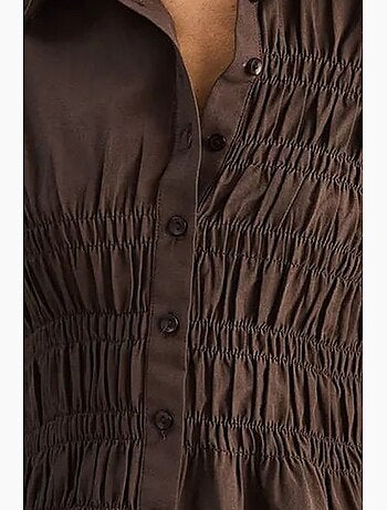 Camicia da donna in popeline di misto cotone dalla vestibilità regolare lucci