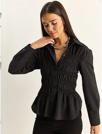 Camicia da donna in popeline di misto cotone dalla vestibilità regolare lucci