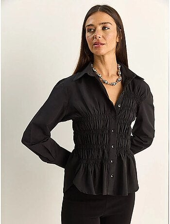 Camicia da donna in popeline di misto cotone dalla vestibilità regolare lucci