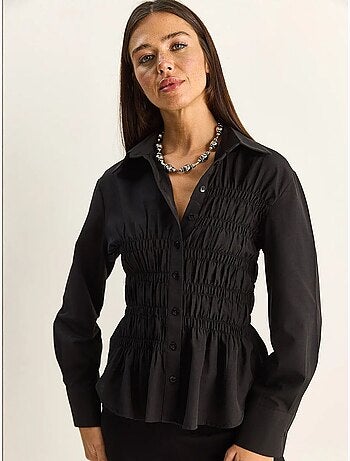 Camicia da donna in popeline di misto cotone dalla vestibilità regolare lucci