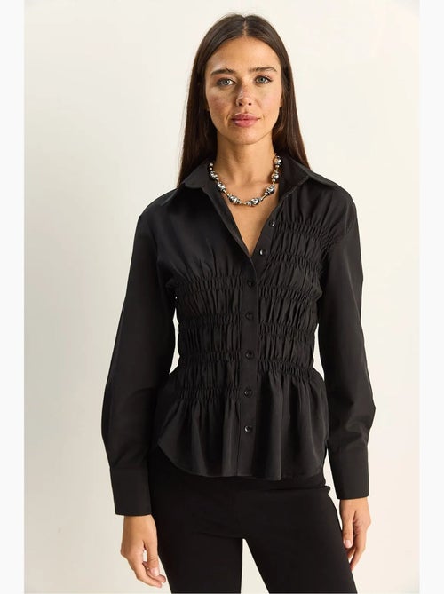 Camicia da donna in popeline di misto cotone dalla vestibilità regolare lucci - Kiabi Camicia da donna in popeline di misto cotone dalla vestibilità regolare lucci - Kiabi