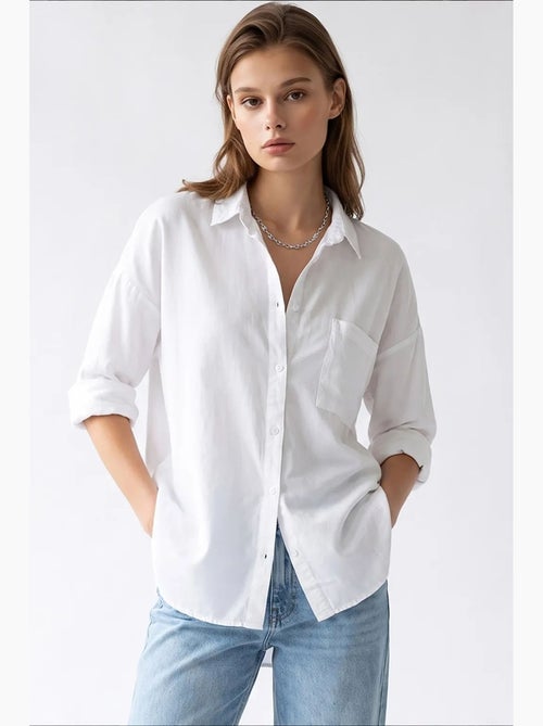 Camicia da donna in tencel mixray - Kiabi Camicia da donna in tencel mixray - Kiabi