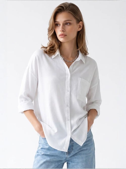 Camicia da donna in tencel mixray - Kiabi Camicia da donna in tencel mixray - Kiabi