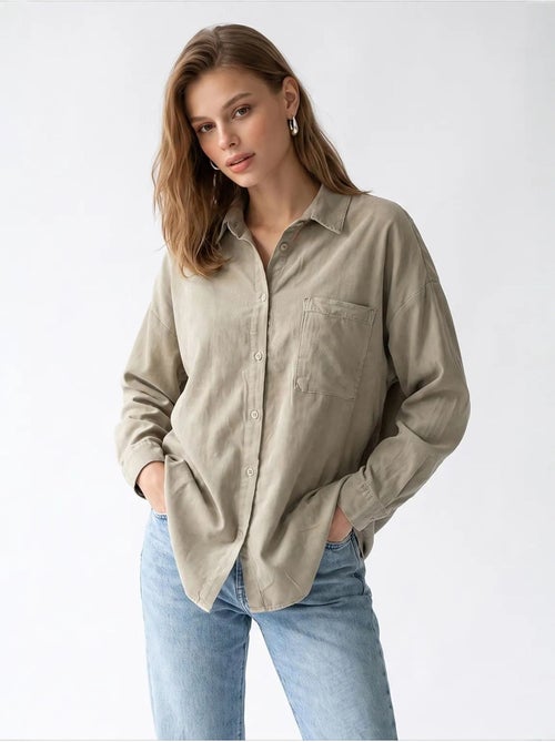 Camicia da donna in tencel mixray - Kiabi Camicia da donna in tencel mixray - Kiabi