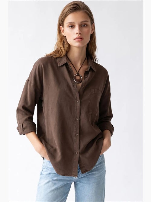 Camicia da donna in tencel mixray - Kiabi Camicia da donna in tencel mixray - Kiabi