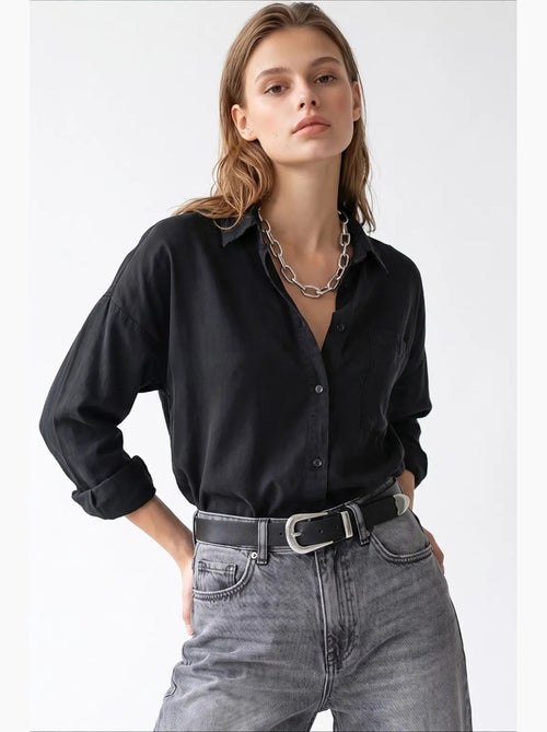 Camicia da donna in tencel mixray - Kiabi Camicia da donna in tencel mixray - Kiabi