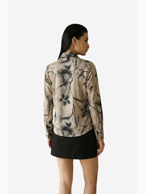 Camicia da donna in velluto tessuto con stampa astratta my fashion - Kiabi Camicia da donna in velluto tessuto con stampa astratta my fashion - Kiabi