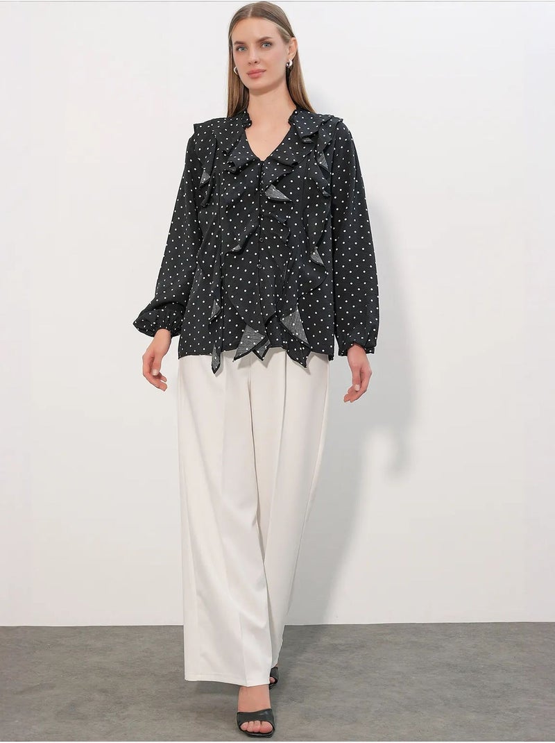 Camicia da donna in viscosa e nylon bdart Nero - Kiabi