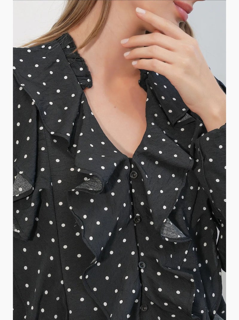 Camicia da donna in viscosa e nylon bdart Nero - Kiabi