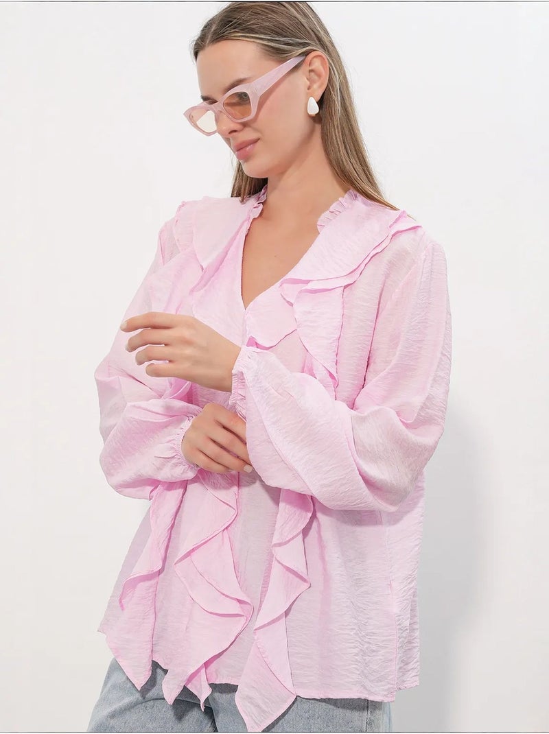 Camicia da donna in viscosa e nylon bdart Rosa - Kiabi