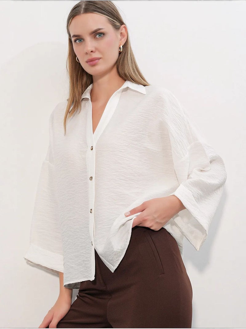 Camicia da donna in viscosa-nylon bdart Bianco sporco - Kiabi