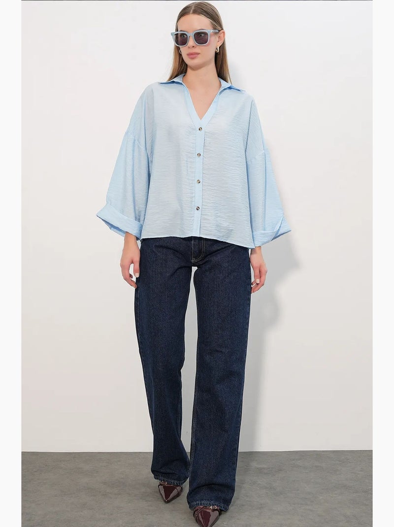 Camicia da donna in viscosa-nylon bdart Blu cielo - Kiabi