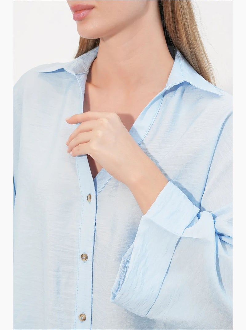 Camicia da donna in viscosa-nylon bdart Blu cielo - Kiabi