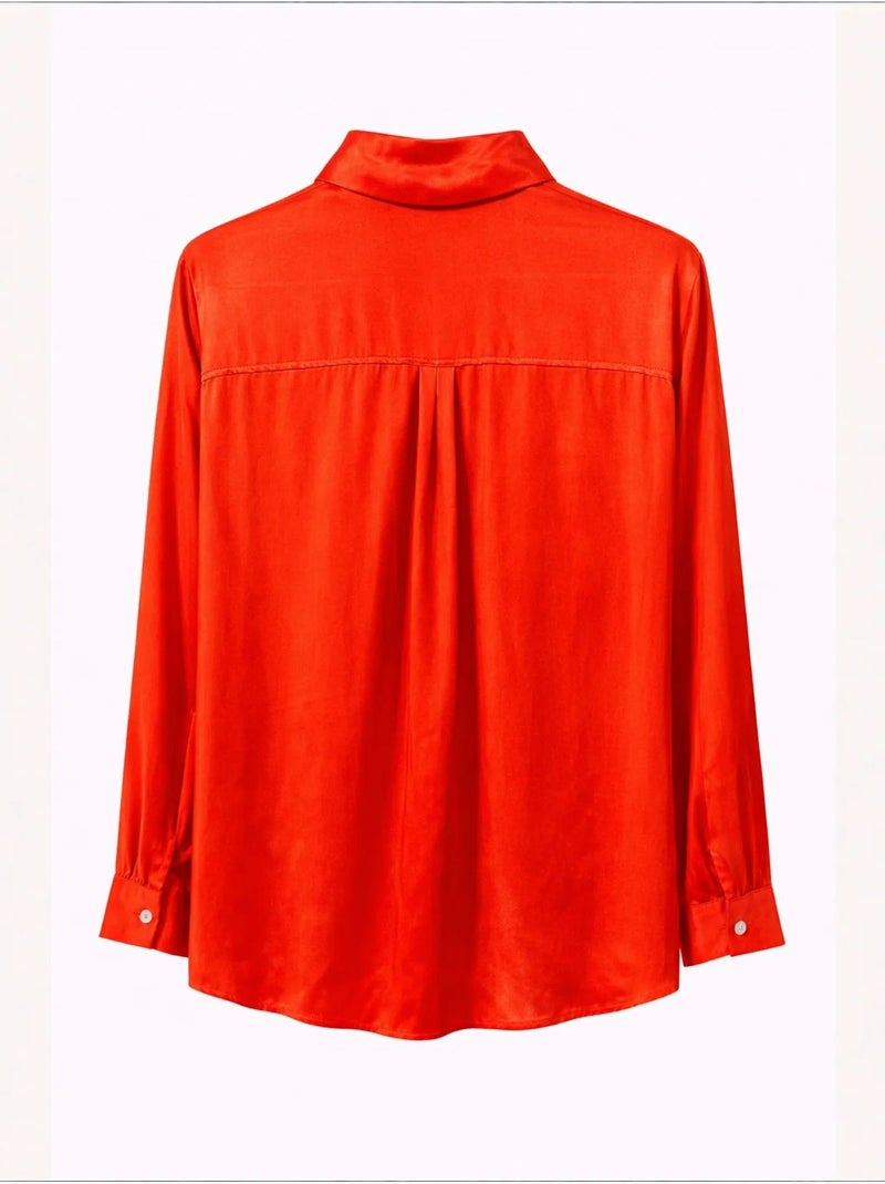 Camicia da donna in viscosa-poliestere mixray Arancione - Kiabi