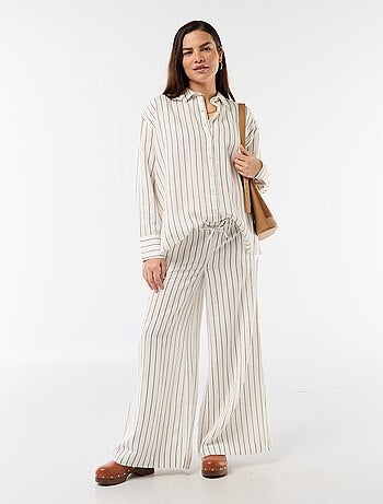 Camicia da maternità in lino misto