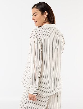 Camicia da maternità in lino misto