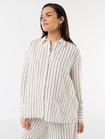 Camicia da maternità in lino misto