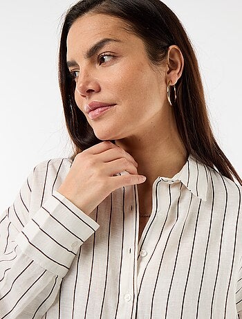 Camicia da maternità in lino misto
