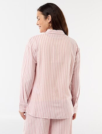 Camicia da maternità in lino misto