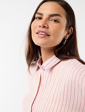 Camicia da maternità in lino misto