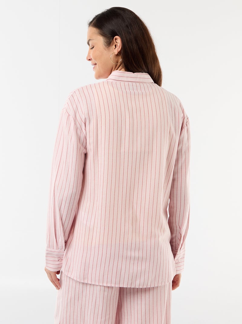 Camicia da maternità in lino misto Rosa - Kiabi
