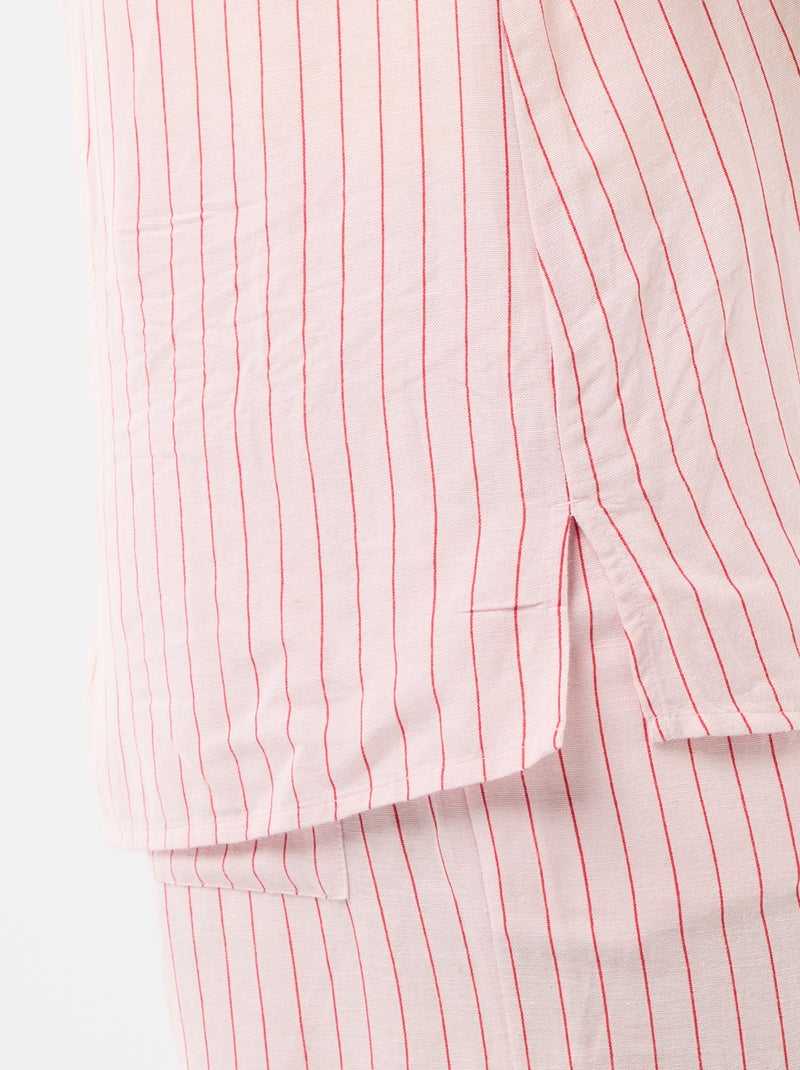 Camicia da maternità in lino misto Rosa - Kiabi