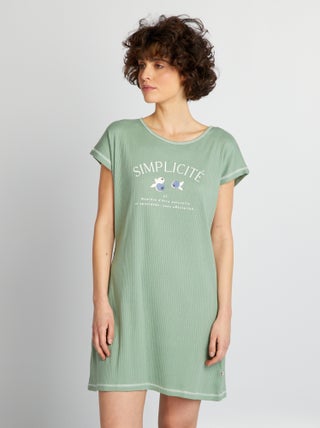 Camicia da notte a coste