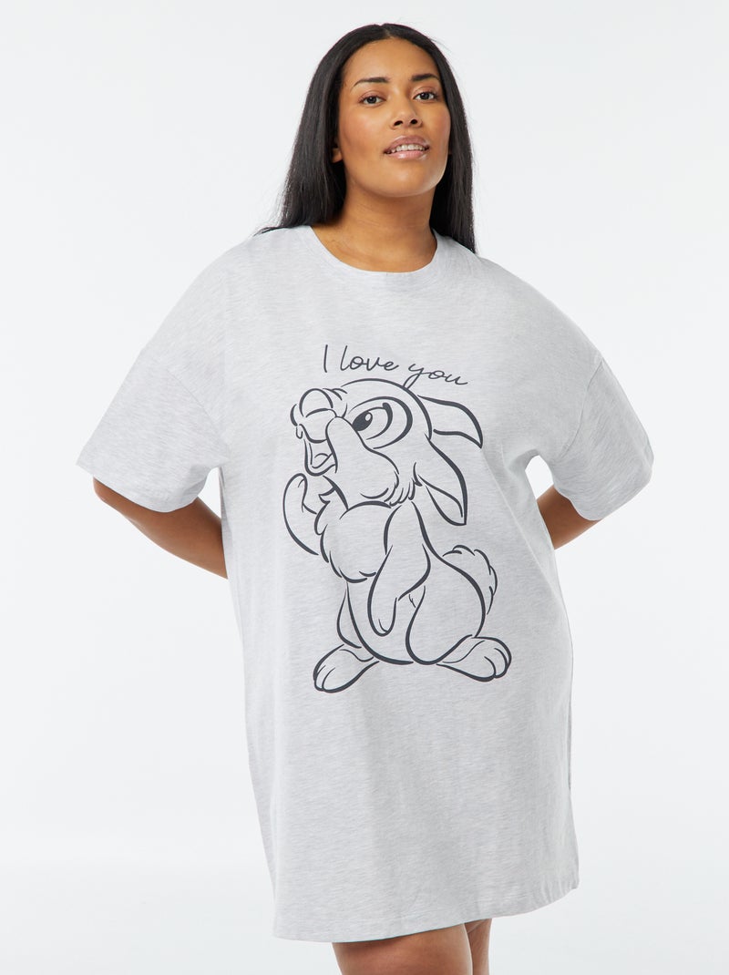 Camicia da notte a maniche corte 'Disney' GRIGIO - Kiabi