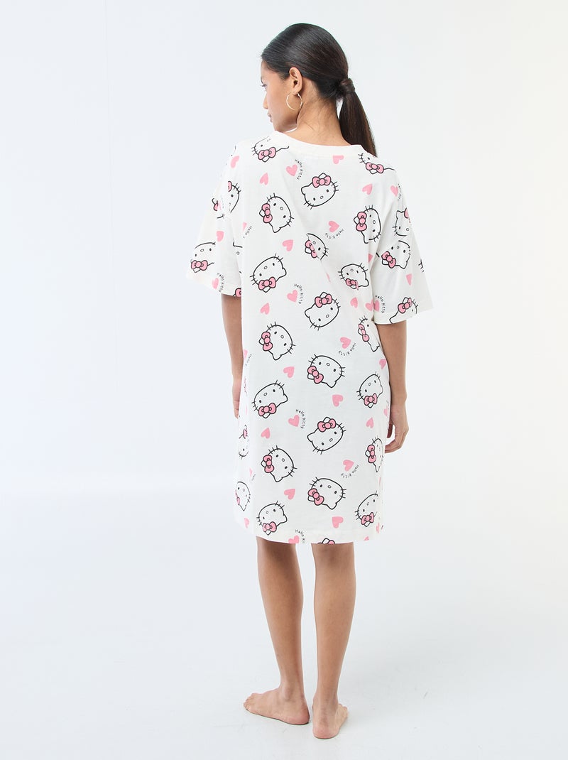 Camicia da notte a T-shirt 'Hello Kitty' Bianco - Kiabi