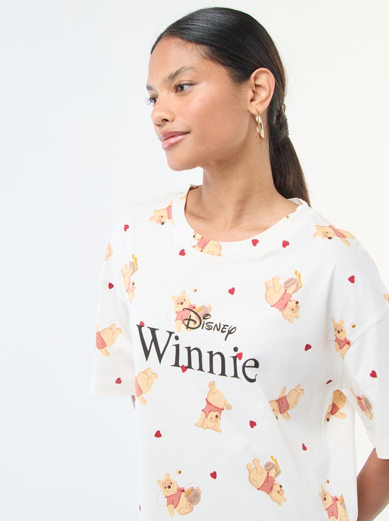Camicia da notte a T-shirt 'Winnie' Bianco - Kiabi