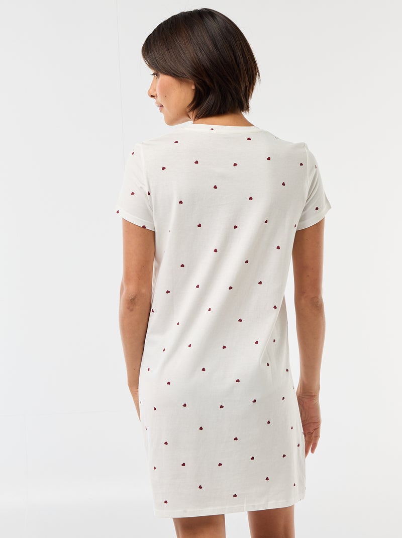 Camicia da notte Bianco - Kiabi