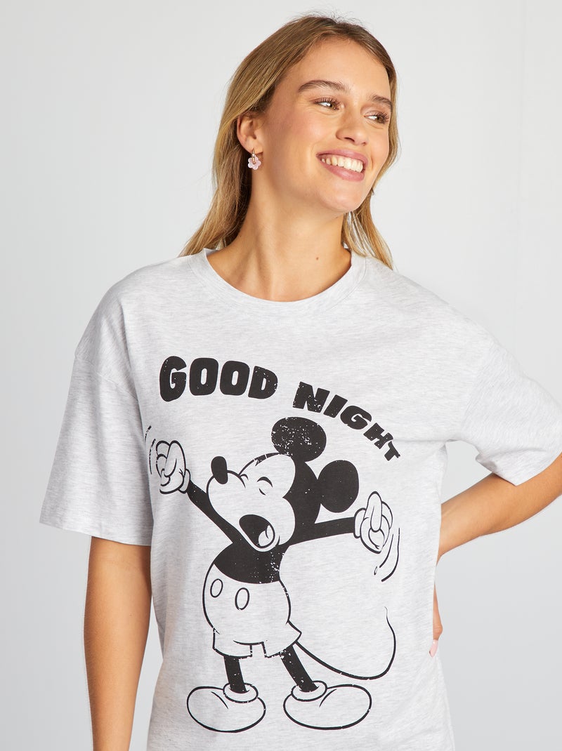 Camicia da notte con stampa 'Topolino' GRIGIO - Kiabi