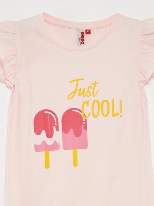 Camicia da notte con volant e stampa - Kiabi