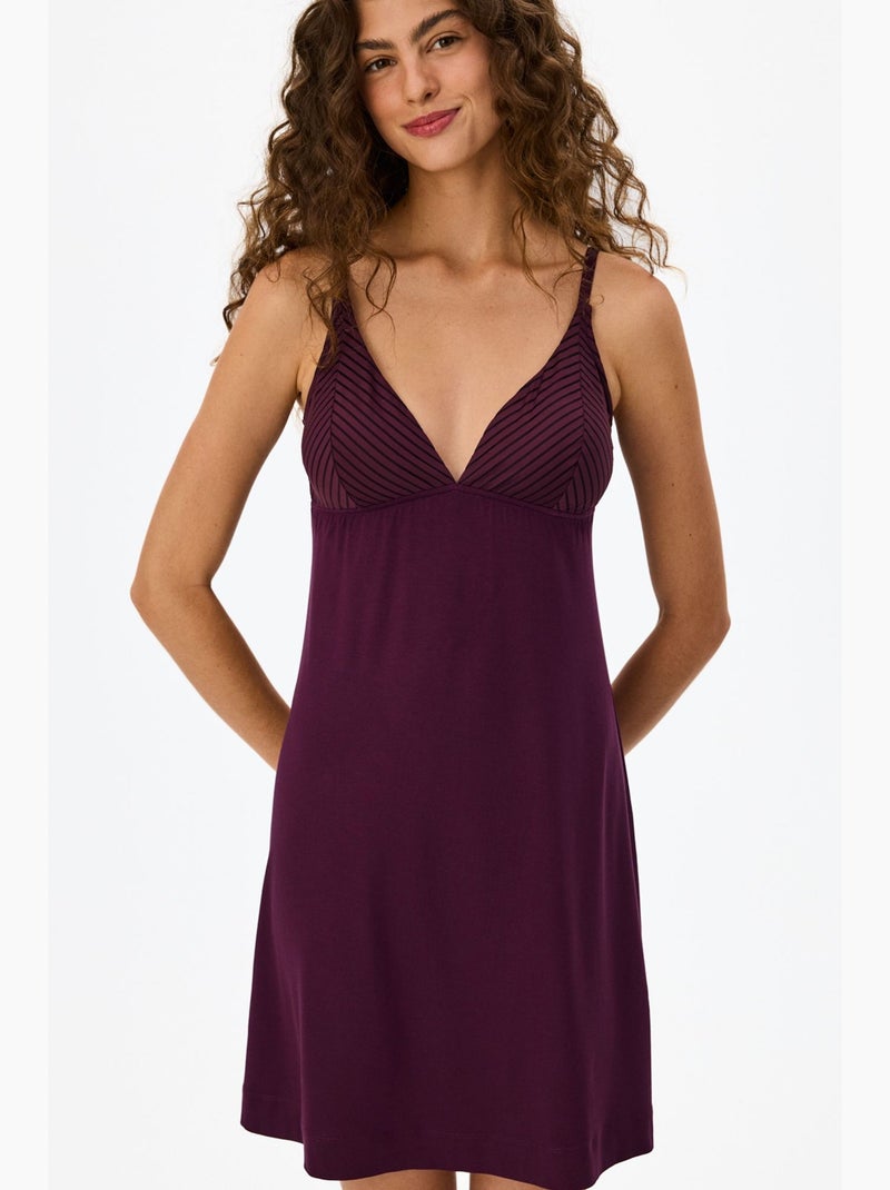 Camicia da notte donna aurora penti Viola - Kiabi
