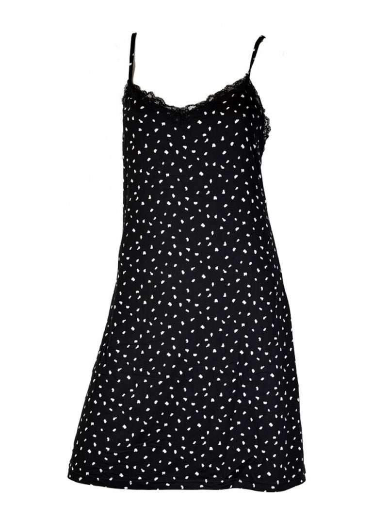 Camicia da Notte Donna Confort Completo 2 Pezzi Nero - Kiabi